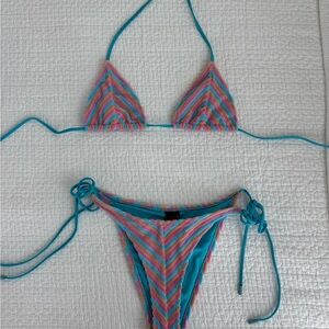 Triangl Swimwear Aqua and Pastel Bikini
